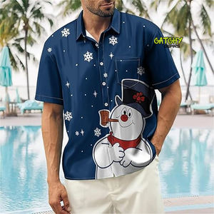 Camisa de Manga Corta con Estampado Aloha de Algodón Casual para Playa, Vacaciones Tropicales, Camisas para Hombre, Proveedor Mayorista - Product Image 3
