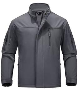 Veste de travail en softshell en toile avec logo personnalisé OEM pour hommes, écologique, coupe-vent, imperméable, respirante, décontractée pour l'extérieur en hiver - Product Image 2