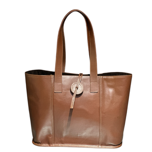 Sac à main en cuir de veau brun personnalisé, doublure en velours, deux sangles, grande capacité, léger, durable, quincaillerie antirouille, ajustement parfait - Product Image 5