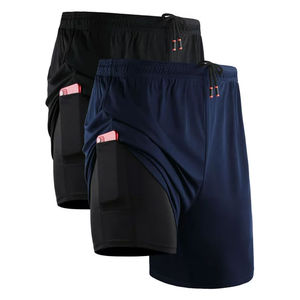 Men's Lightweight Dual Layer Training <b>Shorts</b> 2-in-1 Casual Solid Pattern <b>Running</b> <b>Shorts</b> Supportive Compression <b>Liner</b> Plain Dyed - Product Image 6