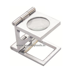 Achetez une loupe diamant 10X, loupe à main double pliage en laiton, lentille de loupe à prix abordable - Product Image 5
