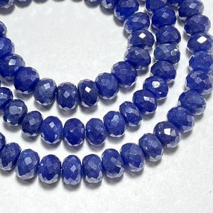 Perles en forme de rondelle à facettes enduites de pierre de lune, perles de couleur bleue de pierre de lune mystique, boutique de perles en gros - Product Image 3