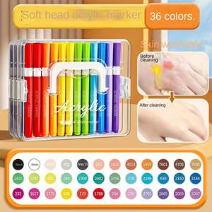 Acrylic Brush <b>Set</b> Ensemble of Feutres Brosses for <b>Art</b> Creativity - Product Image 5
