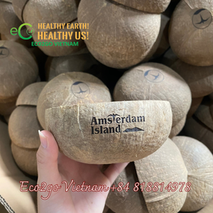 Cuenco de cáscara de coco ecológico personalizado de Vietnam pulido con logotipo láser para velas - Product Image 4