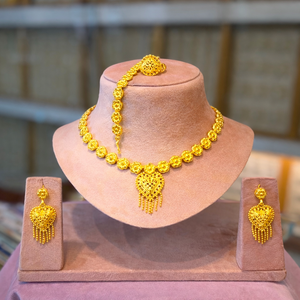 Ensemble de bijoux fantaisie en alliage pour mariage, collier et boucles d'oreilles élégants - Product Image 2