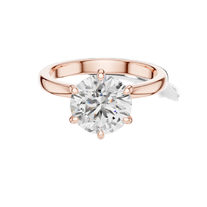 แหวนเพชรทรงกลม 2.15 กะรัต สำหรับผู้หญิง VVS-VS EF CVD ทอง 18KT, 14KT, 10KT และเงิน 925  ทองชมพู, ทองเหลือง, ทองขาว - Product Image 1