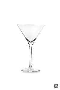Ensemble Excelsa de 6 verres à cocktail en verre soufflé à la main en forme de V, capacité de 26 cl, transparents, lavables au lave-vaisselle, design moderne - Product Image 1