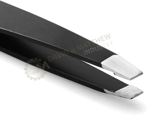 High Customized High Quality Mini Slanted Tip Stainless Steel Eyebrow Comb Tweezers Professional Women's Beauty <b>Tool</b> Custom - Product Image 4