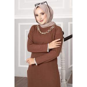 Ensemble 2 pièces marron avec fente latérale - Product Image 1