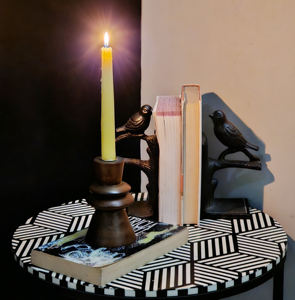 Bougeoirs en bois avec disques coniques tournés à la main, support de bougie en géomatériau moderne et durable pour la maison, nouveauté - Product Image 5