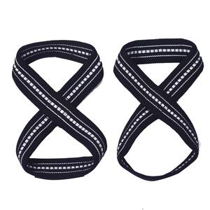 Correas de Levantamiento de Pesas con Logotipo Personalizado, Forma de 8, con Muñequeras, Soporte de Muñeca Resistente para Peso Muerto, Levantamiento de Potencia, Entrenamiento en Gimnasio, OEM - Product Image 2