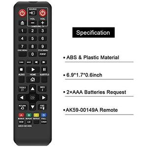 Nuevo mando a distancia de repuesto para REPRODUCTOR DE Blu-ray DISC de Samsung, 2, 2, 3, 2, 2, 3, 3, 2, 3, 1, 2, 2, 2, 3, 2, 4, 2, 3, 2, 2, 2, 2, 2, 3 - Product Image 2