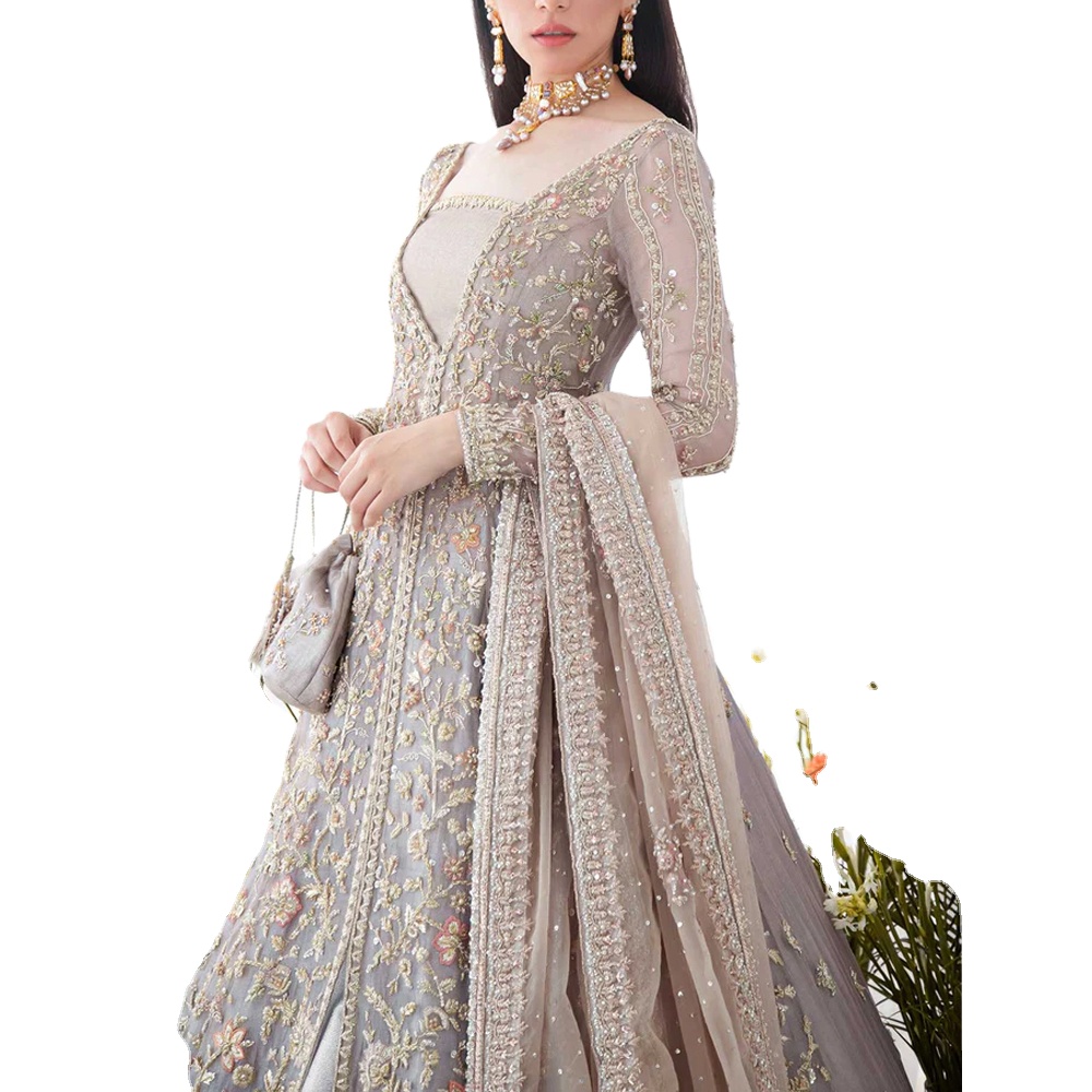 long dress for woman with long sleeves for bride