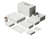 Rosa geprägte Blumen-Geschenkbox aus Papier mit individuellem Logo bedruckt, Karton-Giebelverpackung, Tragetasche für Bäckerei-Kuchenwaren, Großhandel