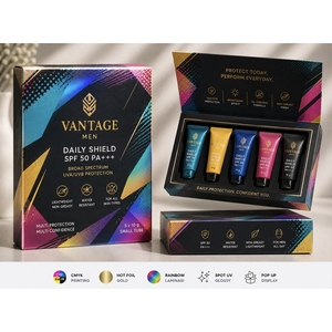 กล่องบรรจุภัณฑ์ครีมกันแดดแบบหลอด SPF แบบกำหนดเองสำหรับผลิตภัณฑ์ดูแลผิว - Product Image 1