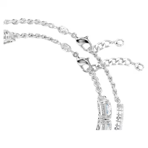 <b>Statement</b> Layered Silver <b>Necklace</b> with Clear Lab Grown Stones Mixed Cut Bridal Jewelry OEM ODM Wholesale Manufacturer Export - Product Image 4