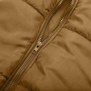 Service OEM, prix d'usine, veste longue matelassée pour femme, respirante et confortable, faible MOQ, haut court confortable, col rabattu - Product Image 5