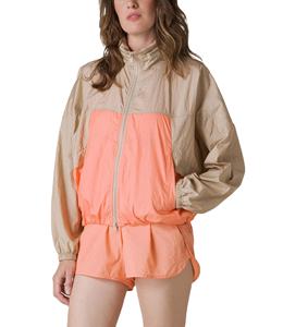 Chaqueta cortavientos de mujer de Color de retales personalizada de alta calidad Chaqueta ligera de poliéster de nailon recortada con cremallera de talla grande - Product Image 5
