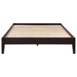 Estructura de cama moderna con plataforma y construcción de madera maciza - Product Image 4