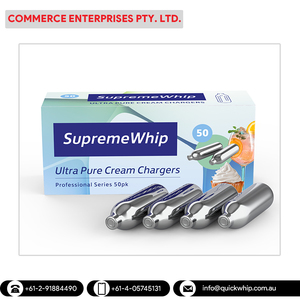Fournisseur de stock en vrac prêt vendant l'outil de fabrication de desserts certifié CE 8.2g SupremeWhip 50 Pack chargeur de crème fouettée d'Australie - Product Image 3