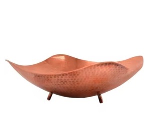 Bol en cuivre de qualité supérieure pour la restauration, de qualité commerciale, avec un design et une base exquis, bol de service en cuivre, tendance - Product Image 6