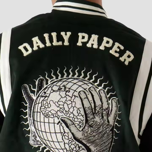 Nouvelle arrivée Veste bomber universitaire en chenille brodée pour hommes OEM créez vos propres vestes de style - Product Image 3