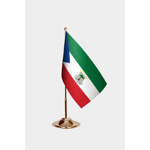 Bandera de Escritorio de Guinea Ecuatorial de 3x5 pies, Impresa Digitalmente en Tela de Nailon, Plástico, Poliéster, Vinilo, Seda, para Seguros Automotrices y Educación - Product Image 2