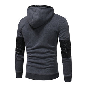 Sudaderas con capucha de invierno de algodón ligero de cuerpo delgado para hombre 100% algodón nueva llegada logotipo personalizado pecho estampado en relieve polar al por mayor - Product Image 2
