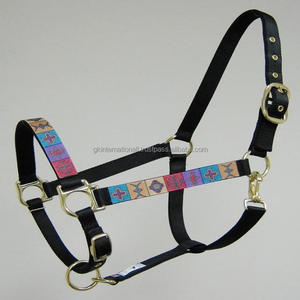 Sangle en nylon de qualité supérieure design occidental licol de cheval en nylon design de bloc coloré cousu sur les joues et la muserolle en plusieurs couleurs - Product Image 5