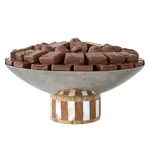 New arrival chocolate serving tray with finest quality large size wood and acrylic dessert tray from India by RF Crafts