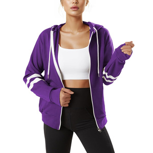 Sudaderas con cremallera de algodón suave para mujer con impresión personalizada etiqueta de bordado personalización y embalaje al por menor - Product Image 2