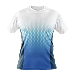 Camisetas casuales de patrón sólido para hombre para sublimación digital 300 gramos tejido de poliéster/algodón óptimo para digital - Product Image 6