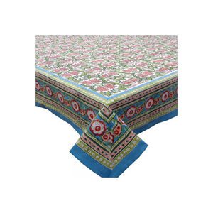Superventas 100% algodón hecho a mano bloque impreso mantel elegante rectángulo con patrón Floral mantel para decoración de comedor - Product Image 3