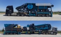 Usine de concassage mobile de pierres dures JC-2 de 120-150 Tph avec moteur AC, roulement neuf, haute productivité, garantie de 2 ans, CONSTMACH