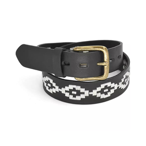 Ceinture de polo pour hommes en cuir véritable cousue à la main de haute qualité confortable et durable 1.5 "de largeur Dernier prix disponible - Product Image 4