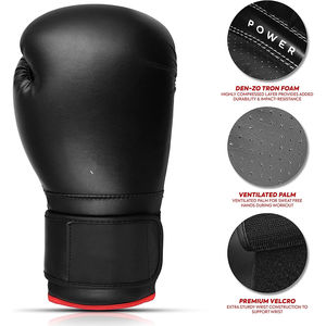 Guantes de Boxeo de Cuero para Principiantes - Construcción Ligera y Flexible con Correa de Muñeca Ajustable y Opciones Personalizables - Product Image 4