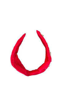 Bandeau élégant en tissu velours de qualité supérieure, style nœud, silhouette luxueuse, bandeau fait main avec broderie florale, accessoire de coiffure - Product Image 4