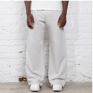 Custom Bleach Wash Straight Leg Joggers Pantalones de chándal Unisex Hombres de peso pesado Regular Fit Media cintura Casual Fleece Grosor - Product Image 1