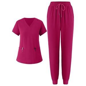 Conjuntos de enfermería personalizados para mujer, nuevo estilo, poliéster, clínica dental, uniformes para correr, ropa de Hospital - Product Image 1