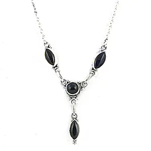Collier en argent 925 avec onyx pour femmes, cadeau de puissance, bijoux en pierres précieuses - Product Image 2