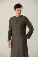 Beyaz Rahat V Yaka Uzun Kollu Bol Kesim Yerlere Kadar Nefes Alabilen Thobe Göğüs Cepli Erkek Yazlık Polyester Şalvar Kameez Yeni