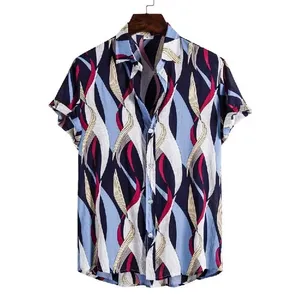 Trendy Summer Shirt Patch Pocket Quick Drying Casual Full Graphic Printing Buttons Top Board Shirts