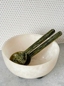 Juego de espátulas de madera de Neem hechas a mano para ensaladas, 3 utensilios de cocina únicos con mango de resina, juego de servidor de ensaladas de madera de 2 - Product Image 6