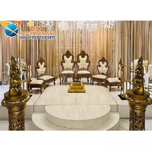 Sillas Modernas para Ceremonias de Boda, Sillas para Mandap de Boda, Sillas de Madera Tallada para Mandap de Boda, Último Modelo en EE. UU. - Product Image 1