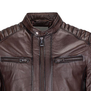Veste d'hiver en cuir véritable sur mesure pour homme, couleur unie, design classique de luxe, haute qualité, imperméable et professionnelle - Product Image 5