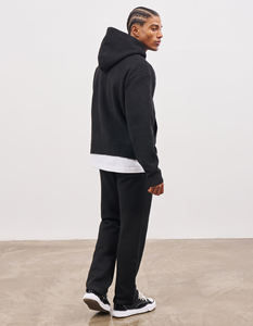 Conjunto de sudadera y pantalones de chándal acampanados de gran tamaño con cintura elástica de algodón 100% de alta calidad - Product Image 2