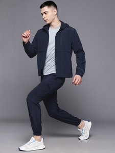 Conjunto de entrenamiento de ropa deportiva de 2 piezas de algodón para hombre, Sudadera con capucha y cremallera, pantalones de chándal, sudaderas de gimnasio impresas transpirables, Top deportivo informal - Product Image 6