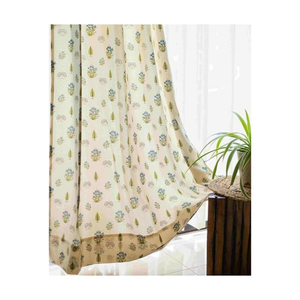 Rideaux en voile abordables 52x84 pouces 130GSM avec attaches à languettes, sans AZO, en coton, finition unie simple, pour dortoirs, zones de travail, approvisionnement en gros pour l'exportation - Product Image 3