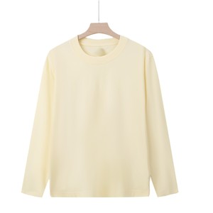 Camiseta de Manga Larga de Algodón Puro de 230 g, Precio de Fábrica de Bangladesh y China, Cuello Redondo, Corte Holgado - Product Image 4