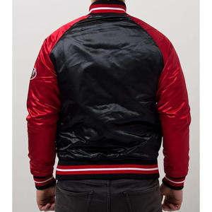 Chaqueta de satén del equipo universitario abrigo de béisbol de satén unisex chaqueta de bombardero de moda de satén ligero para logotipos bordados para hombre - Product Image 4